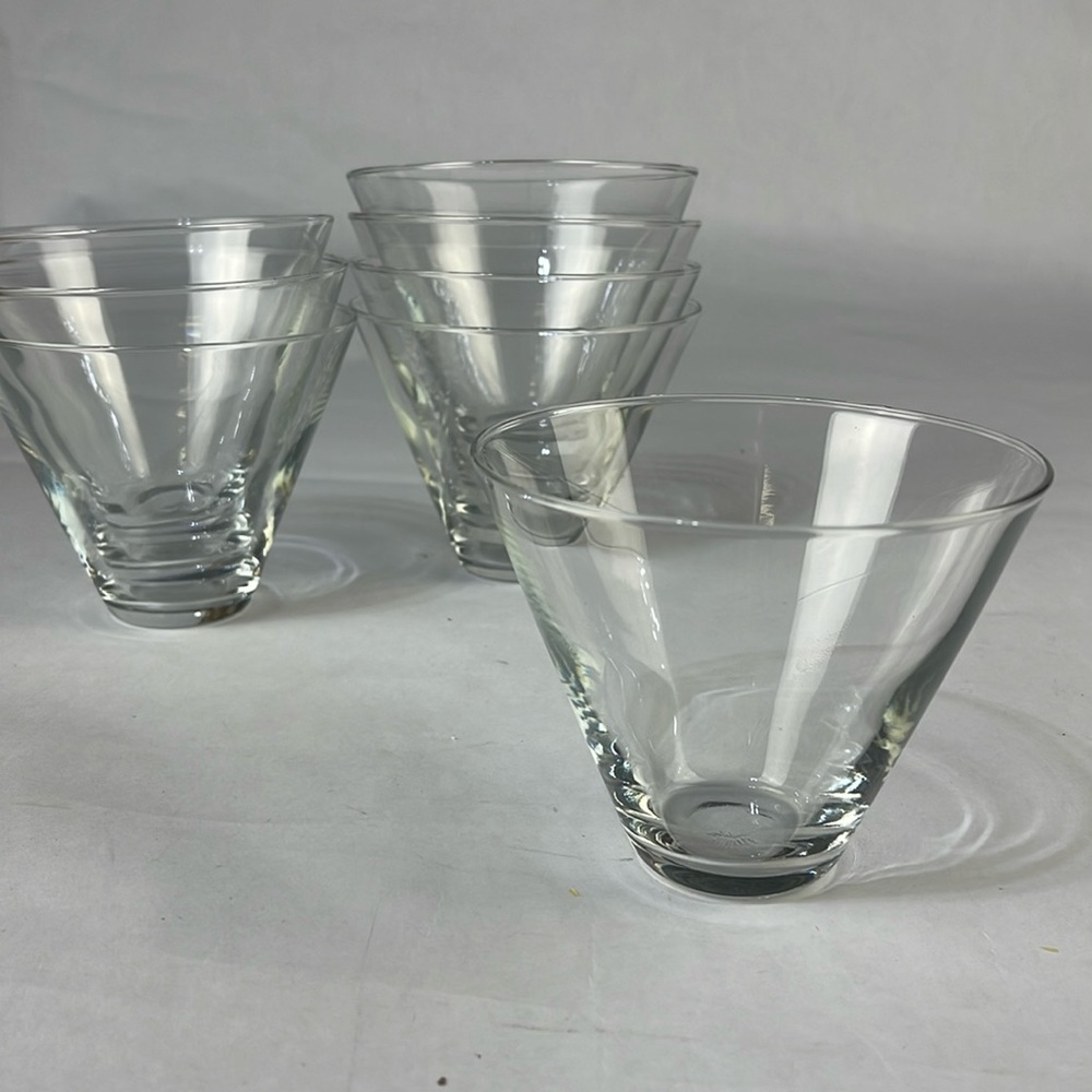 Set of 8 Crystal Stemless Martini Glasses
